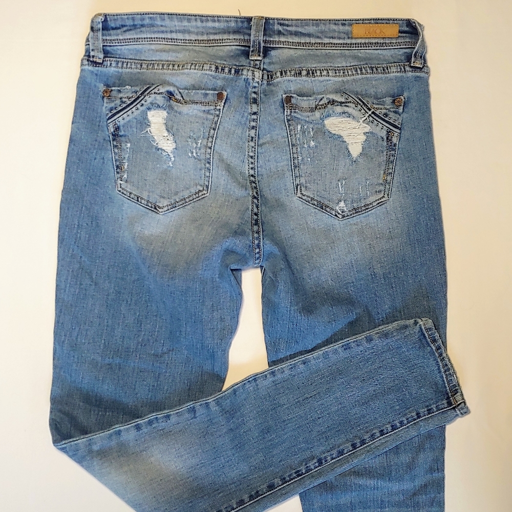 Buckle Black Denim Skinny Jeans